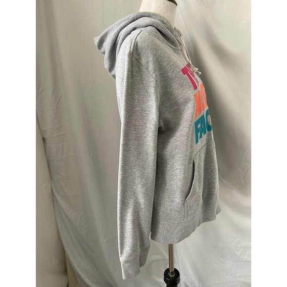 The North Face Gray/Pink/Orange/Blue Pouch Pocket Drawstring Hoodie Sweatshirt - Picture 7 of 12
